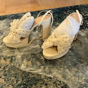 Loeffler Randall Natalia Crystal bow sandals